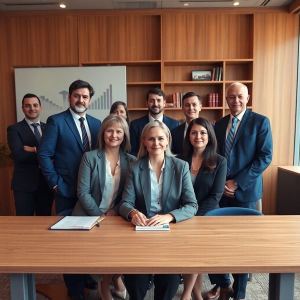 Portret de grup al consilierilor BusinessVision într-un birou din Craiova